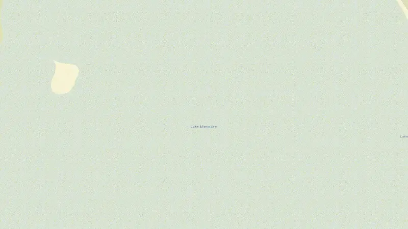 Road map of Lake Menindee reservoir, New South Wales, Australia