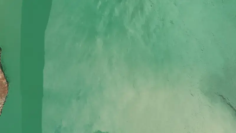 Satellite view of Lake Pamamaroo reservoir, New South Wales, Australia