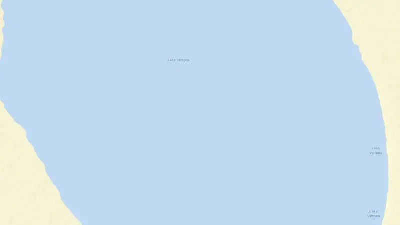 Road map of Lake Victoria reservoir, New South Wales, Australia