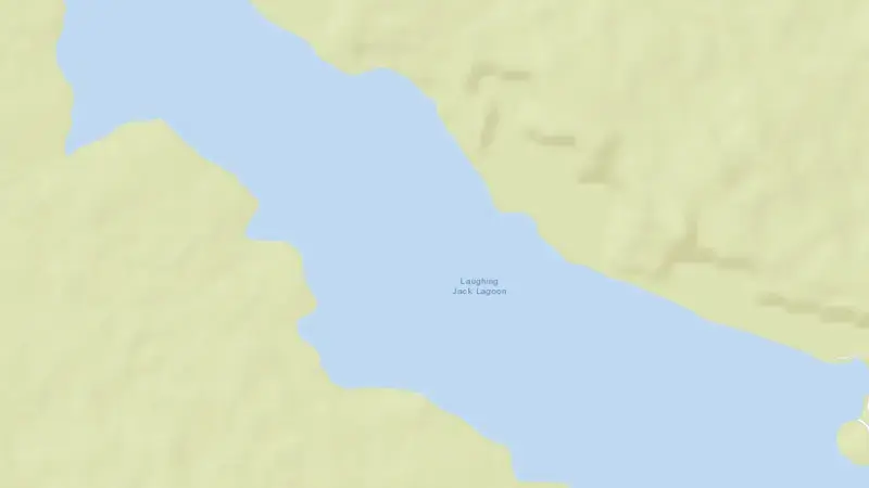 Road map of Laughing Jack Lagoon reservoir, Tasmania, Australia