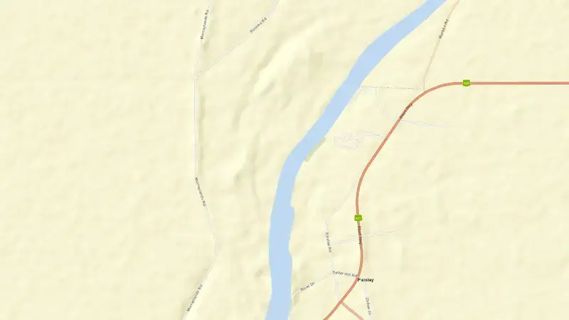 Road map of Lock 1 - Blanchetown reservoir, South Australia, Australia