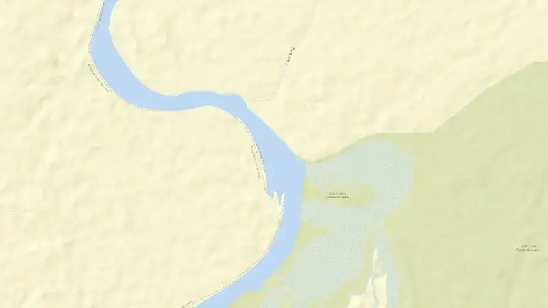 Road map of Lock 3 - Overland Corner reservoir, South Australia, Australia