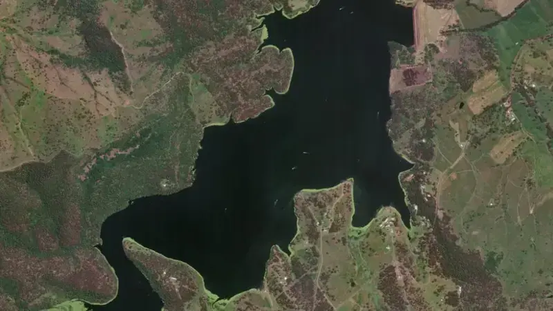 Satellite view of Maroon reservoir, Queensland, Australia