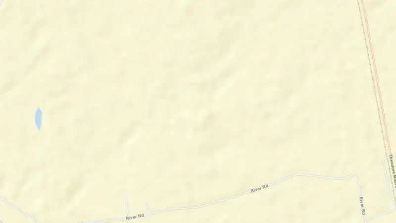 Road map of Moura Offstream Storage reservoir, Queensland, Australia