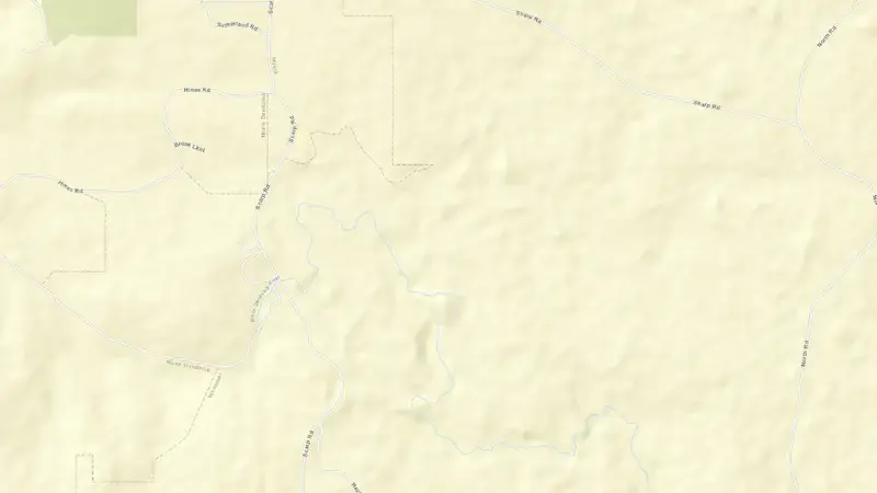 Road map of North Dandalup reservoir, Western Australia, Australia