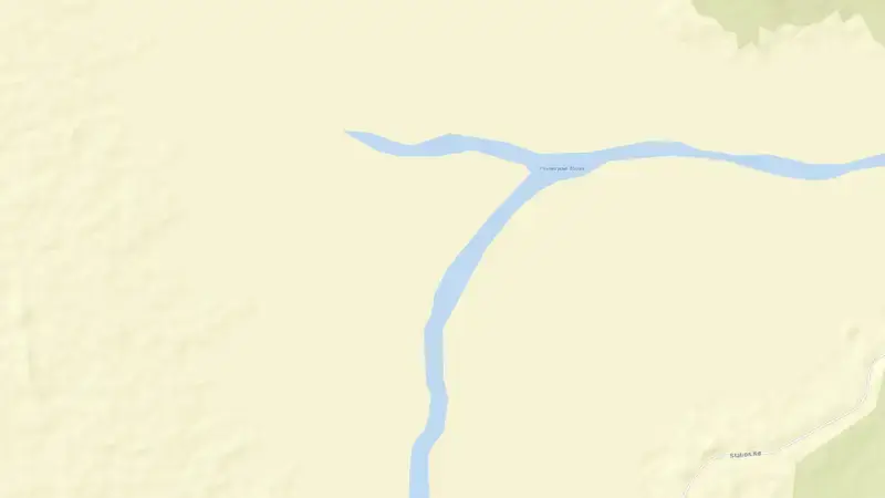 Road map of Peter Faust reservoir, Queensland, Australia