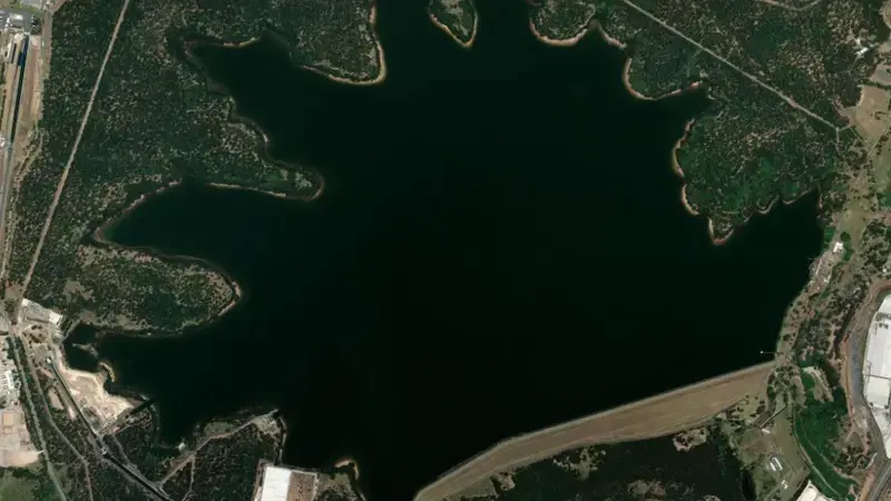 Satellite view of Prospect reservoir, New South Wales, Australia