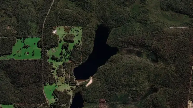 Satellite view of Quickup reservoir, Western Australia, Australia