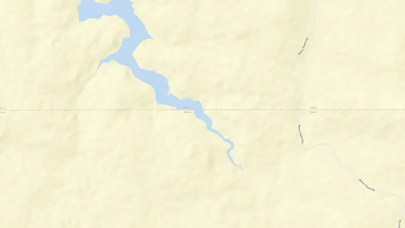 Road map of Serpentine reservoir, Western Australia, Australia