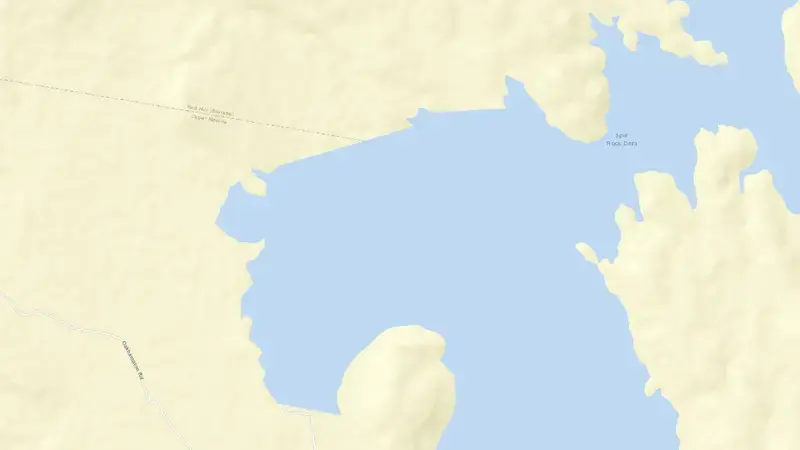 Road map of Split Rock reservoir, New South Wales, Australia