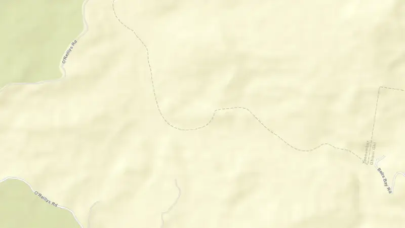 Road map of Toonumbar reservoir, New South Wales, Australia