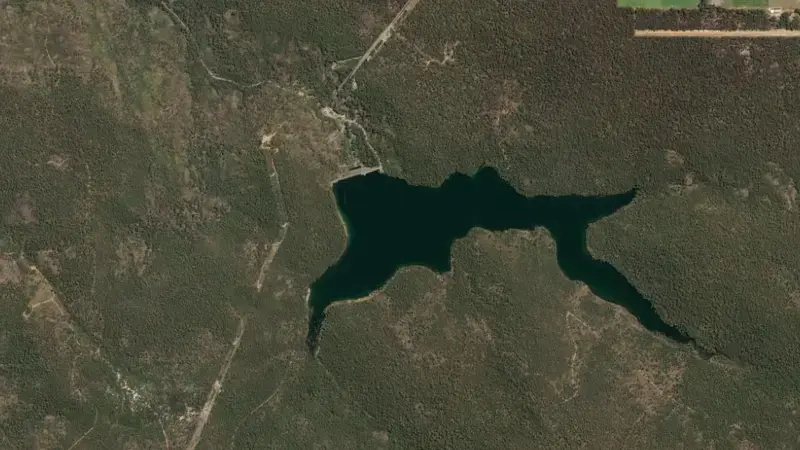 Satellite view of Victoria reservoir, Western Australia, Australia