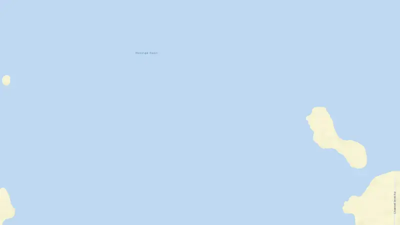 Road map of Waranga Basin reservoir, Victoria, Australia
