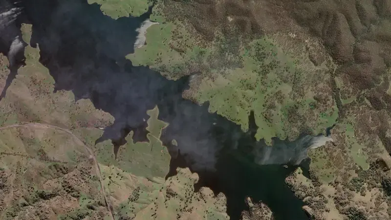 Satellite view of Windamere reservoir, New South Wales, Australia