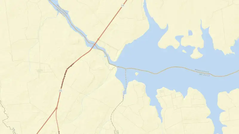 Road map of A. VERMELHA reservoir, São Paulo, Brazil