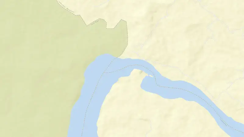 Road map of BAIXO IGUACU reservoir, Paraná, Brazil