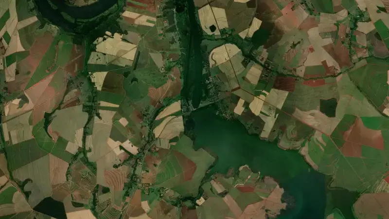 Satellite view of BARIRI reservoir, São Paulo, Brazil