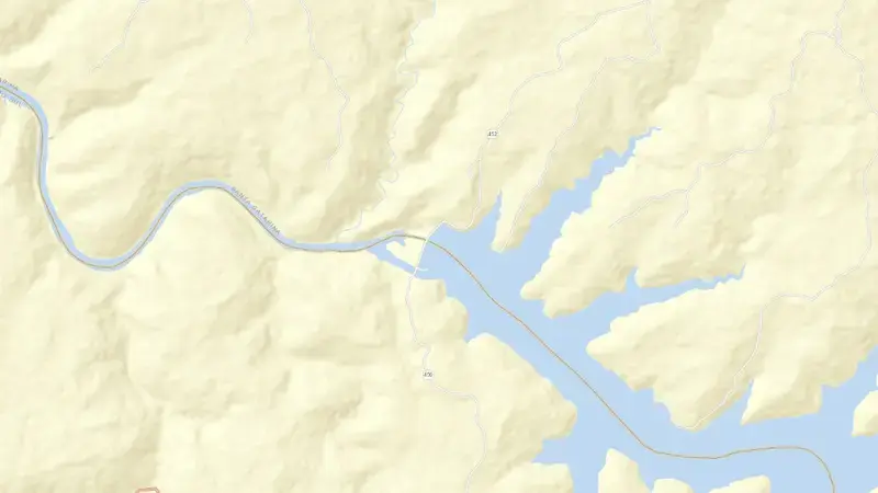 Road map of BARRA GRANDE reservoir, Santa Catarina, Brazil
