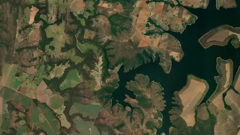 Satellite view of BATALHA reservoir, Goiás, Brazil