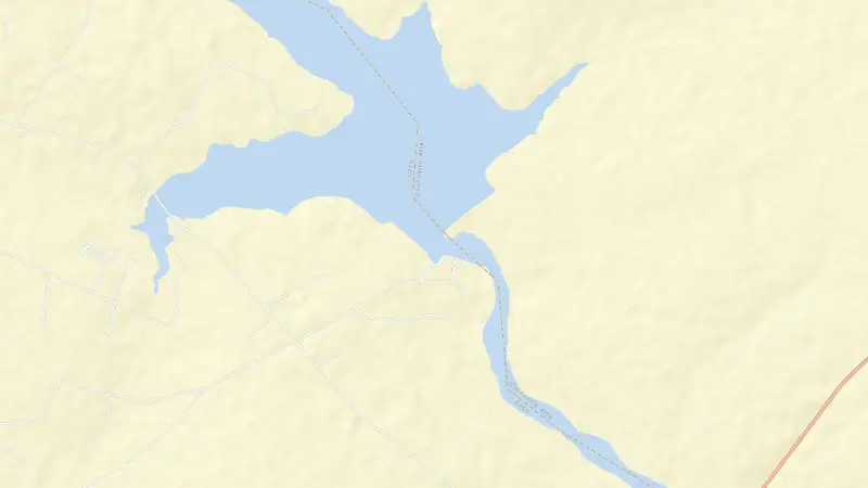Road map of CACU reservoir, Goiás, Brazil