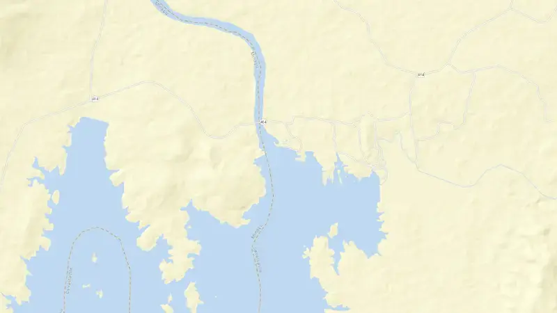 Road map of CANA BRAVA reservoir, Goiás, Brazil