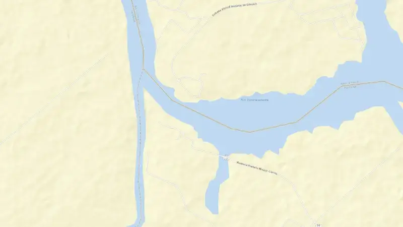 Road map of CANOAS I reservoir, Paraná, Brazil