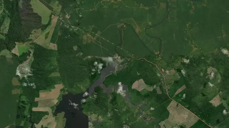 Satellite view of CURUA-UNA reservoir, Pará, Brazil