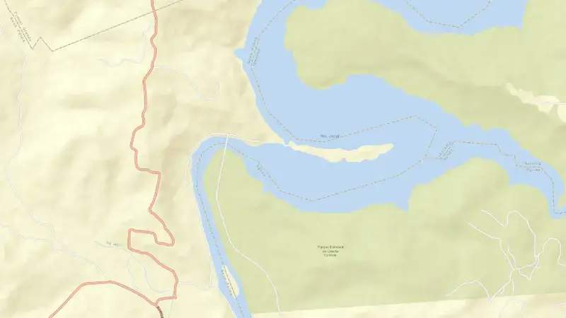 Road map of D. FRANCISCA reservoir, Rio Grande do Sul, Brazil