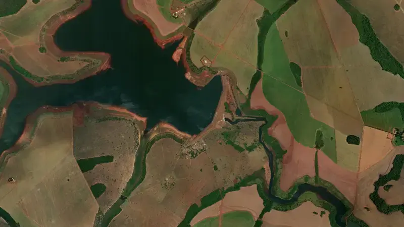 Satellite view of ESPORA reservoir, Goiás, Brazil