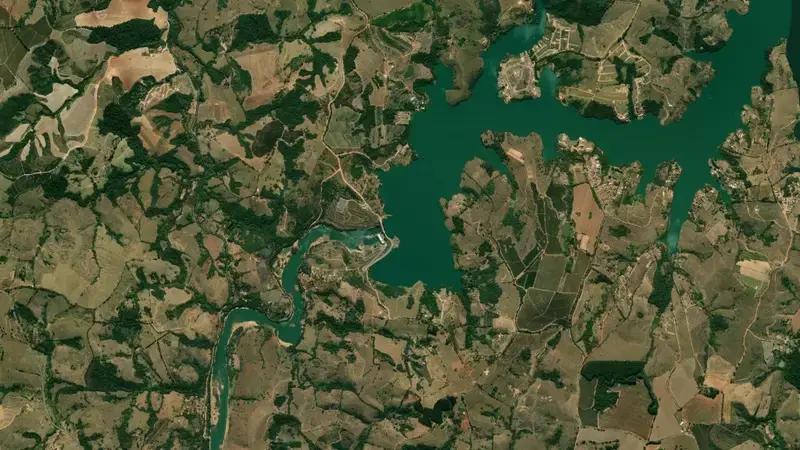 Satellite view of FUNIL-MG reservoir, Minas Gerais, Brazil