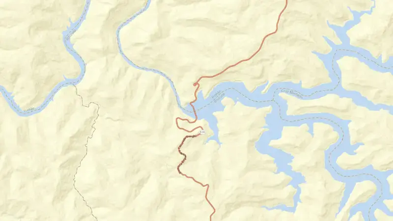 Road map of G. B. MUNHOZ reservoir, Paraná, Brazil