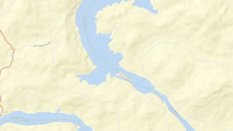Road map of GARIBALDI reservoir, Santa Catarina, Brazil