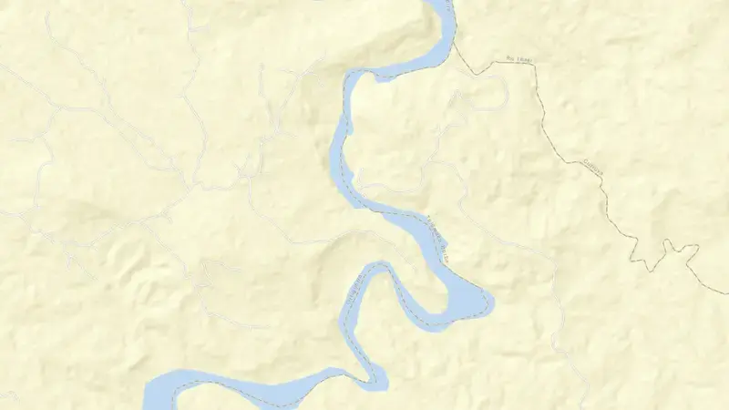 Road map of GOV JAYME CANET JR reservoir, Paraná, Brazil