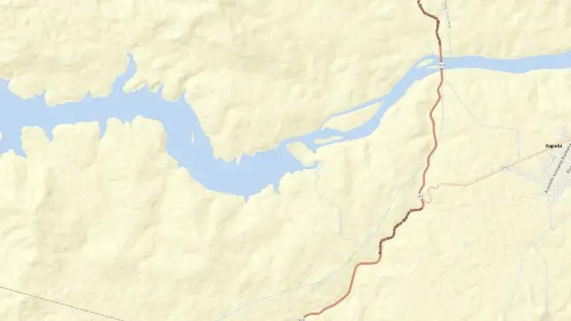 Road map of ITAPEBI reservoir, Bahia, Brazil