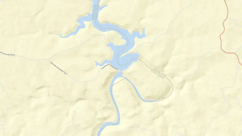 Road map of ITAUBA reservoir, Rio Grande do Sul, Brazil