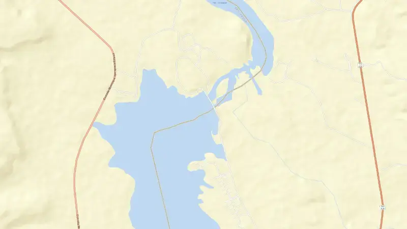 Road map of JAGUARA reservoir, Minas Gerais, Brazil