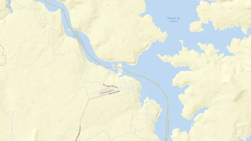Road map of L. C. BARRETO reservoir, São Paulo, Brazil