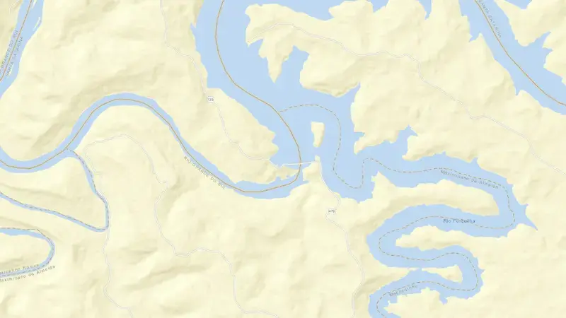 Road map of MACHADINHO reservoir, Santa Catarina, Brazil