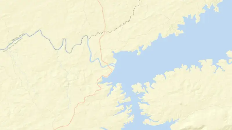 Road map of MANSO reservoir, Mato Grosso, Brazil