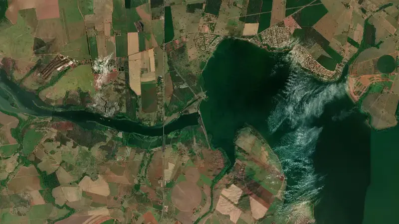 Satellite view of N. AVANHANDAVA reservoir, São Paulo, Brazil