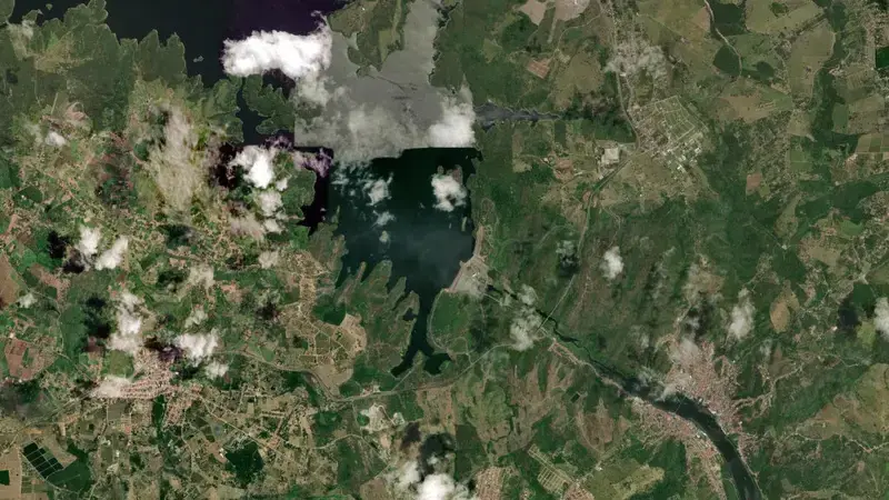Satellite view of PEDRA DO CAVALO reservoir, Bahia, Brazil
