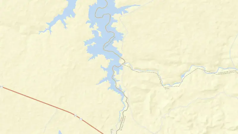 Road map of QUEIMADO reservoir, Minas Gerais, Brazil