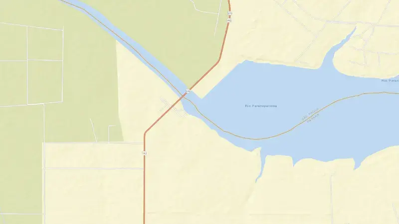 Road map of ROSANA reservoir, Paraná, Brazil