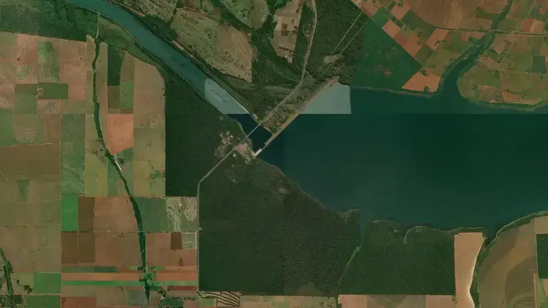 Satellite view of ROSANA reservoir, Paraná, Brazil