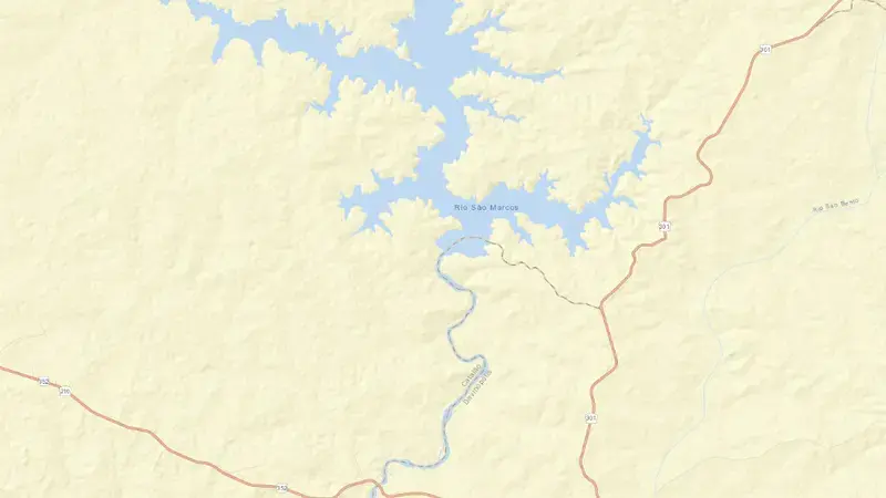 Road map of S.DO FACÃO reservoir, Goiás, Brazil