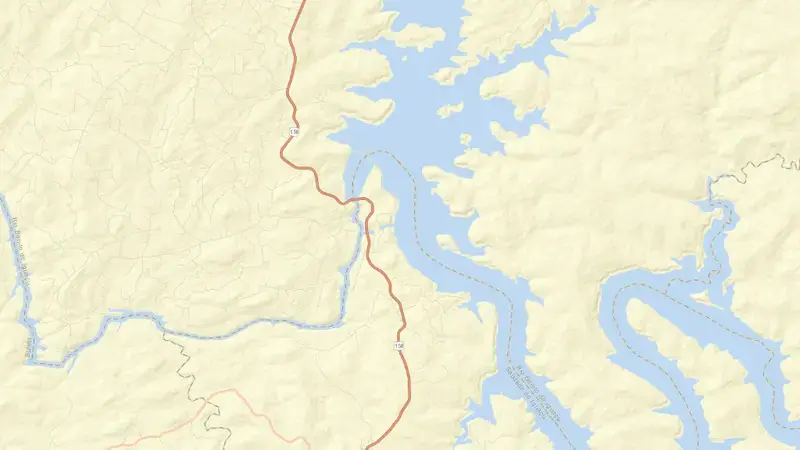 Road map of SALTO SANTIAGO reservoir, Paraná, Brazil