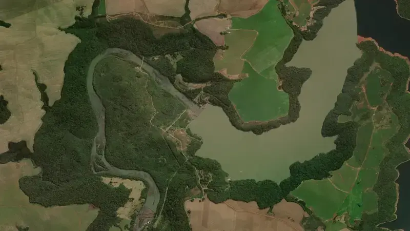 Satellite view of SANTA CLARA-PR reservoir, Paraná, Brazil
