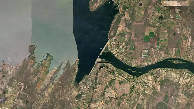 Satellite view of SOBRADINHO reservoir, Bahia, Brazil