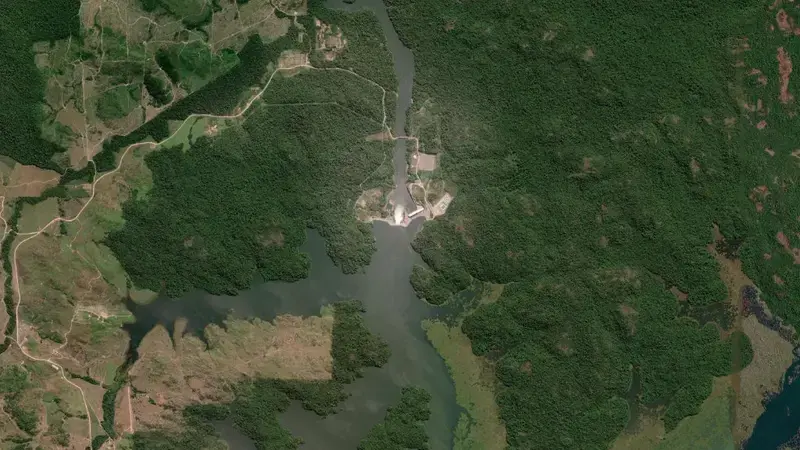 Satellite view of TELES PIRES reservoir, Mato Grosso, Brazil