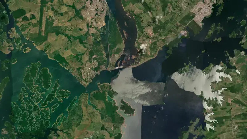 Satellite view of TUCURUI reservoir, Pará, Brazil